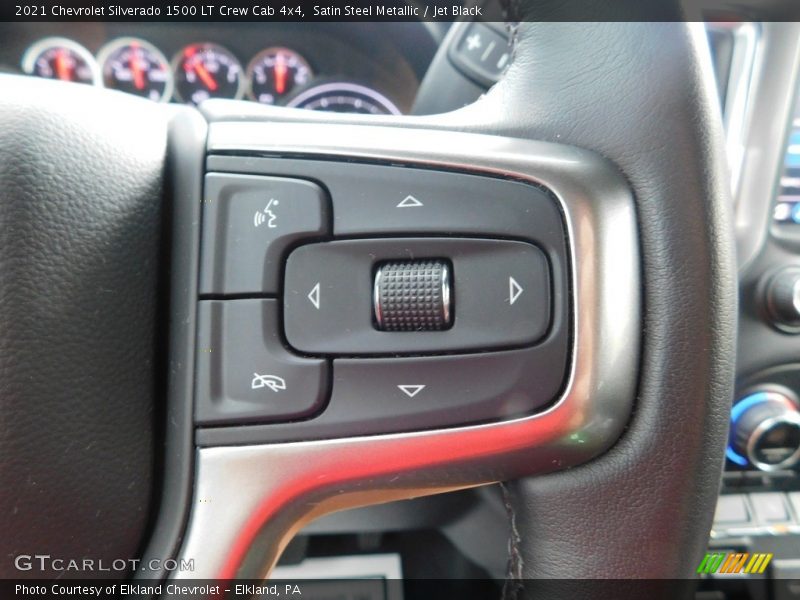 Satin Steel Metallic / Jet Black 2021 Chevrolet Silverado 1500 LT Crew Cab 4x4