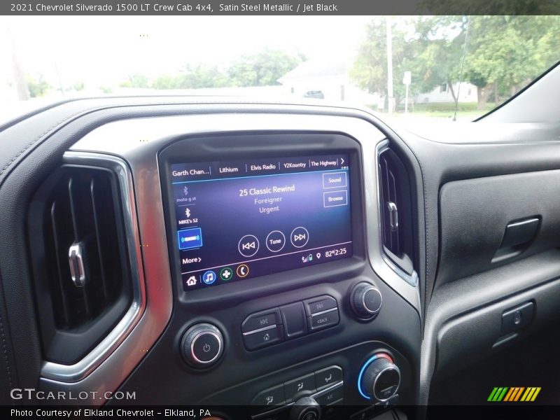 Satin Steel Metallic / Jet Black 2021 Chevrolet Silverado 1500 LT Crew Cab 4x4