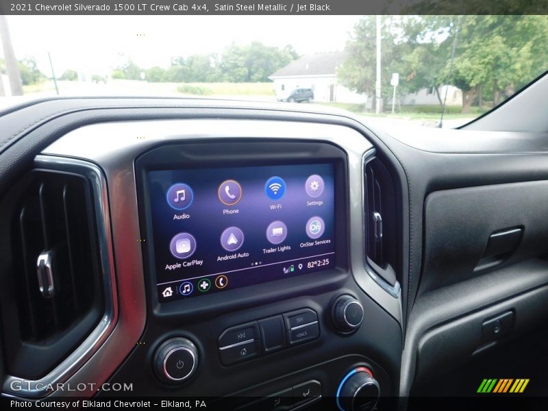 Satin Steel Metallic / Jet Black 2021 Chevrolet Silverado 1500 LT Crew Cab 4x4