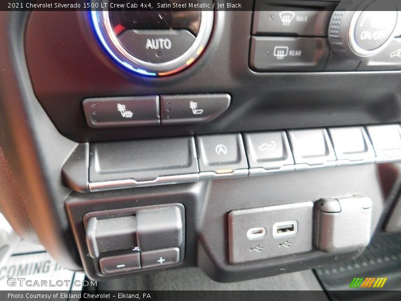 Satin Steel Metallic / Jet Black 2021 Chevrolet Silverado 1500 LT Crew Cab 4x4