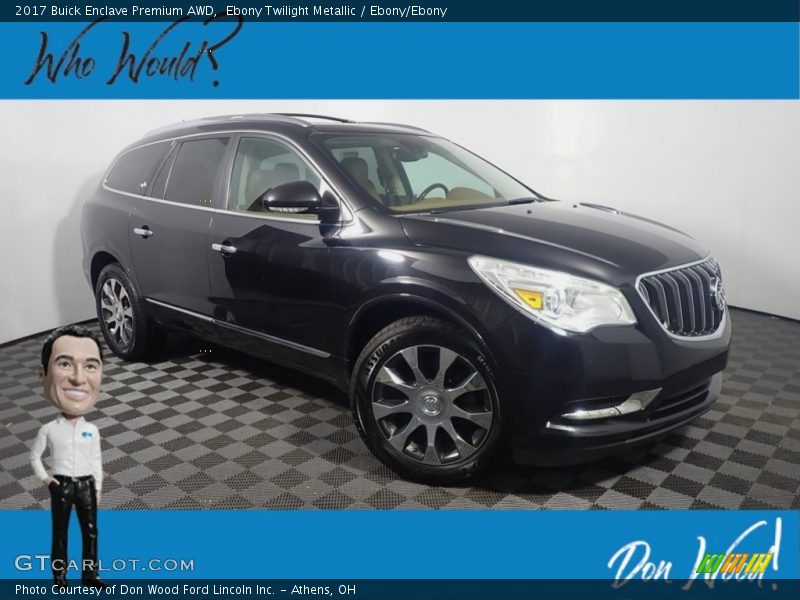 Ebony Twilight Metallic / Ebony/Ebony 2017 Buick Enclave Premium AWD