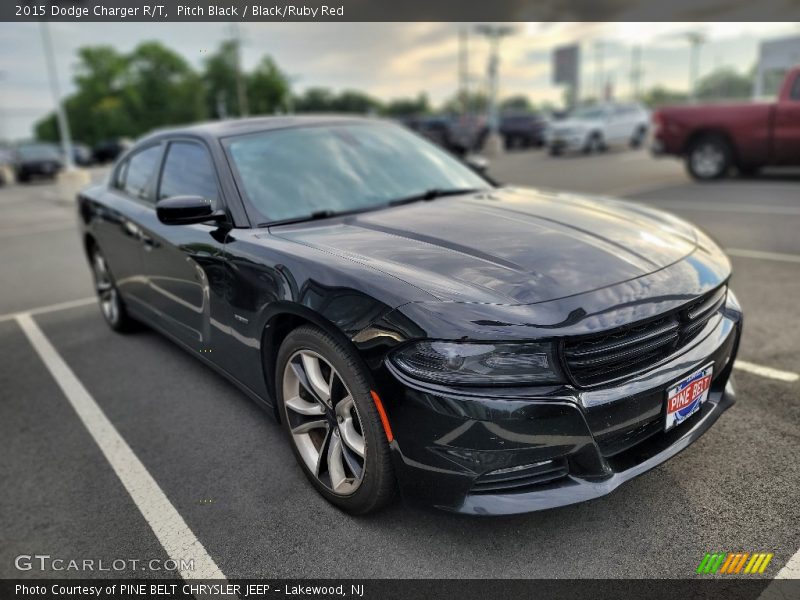 Pitch Black / Black/Ruby Red 2015 Dodge Charger R/T