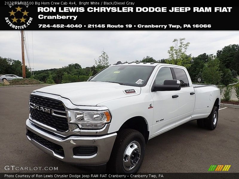 Bright White / Black/Diesel Gray 2022 Ram 3500 Big Horn Crew Cab 4x4