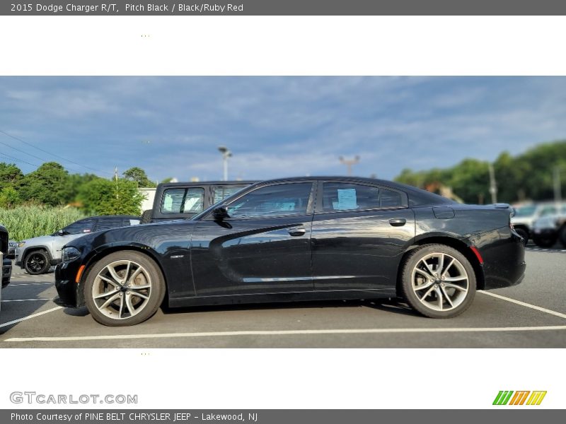 Pitch Black / Black/Ruby Red 2015 Dodge Charger R/T
