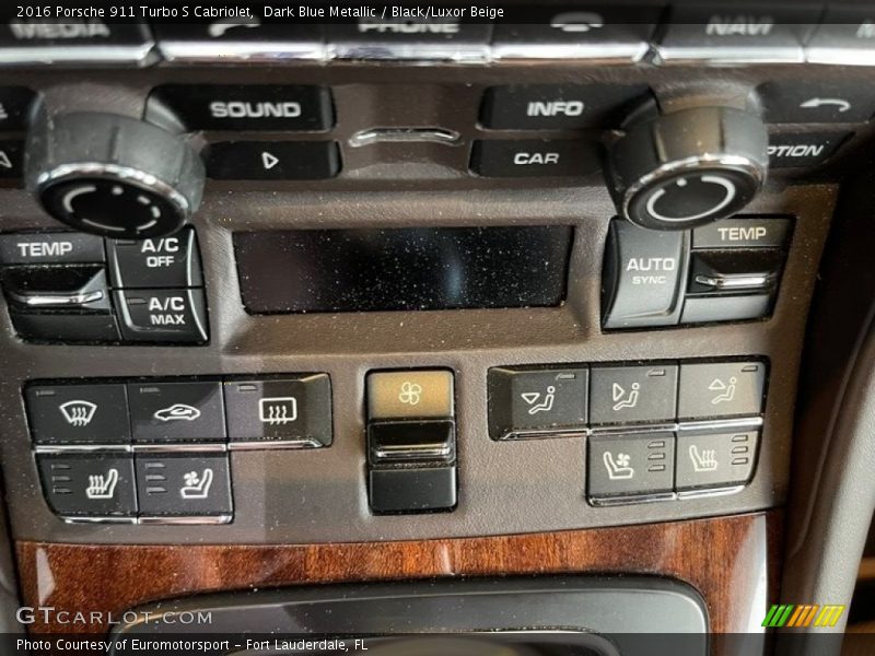 Controls of 2016 911 Turbo S Cabriolet