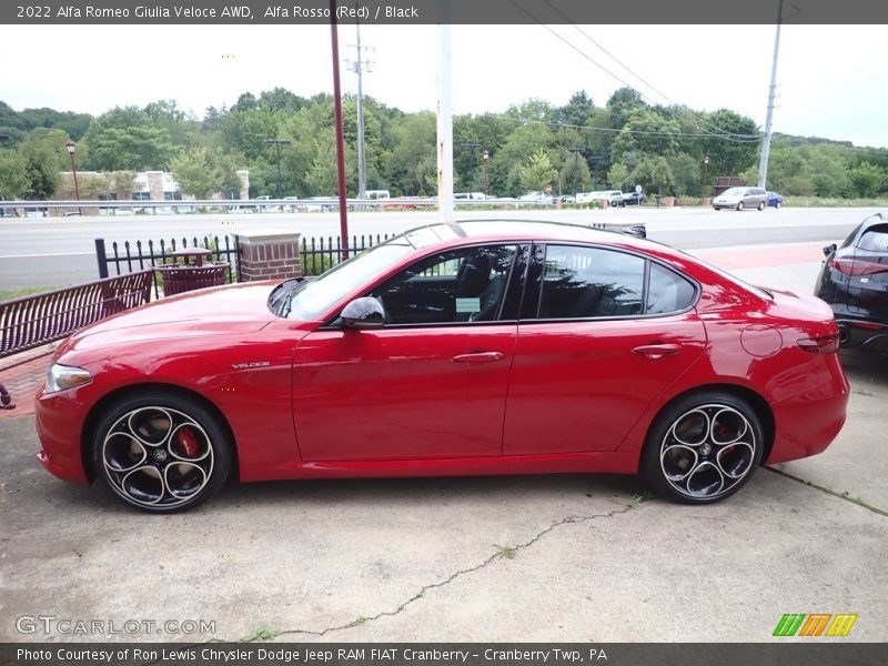 Alfa Rosso (Red) / Black 2022 Alfa Romeo Giulia Veloce AWD