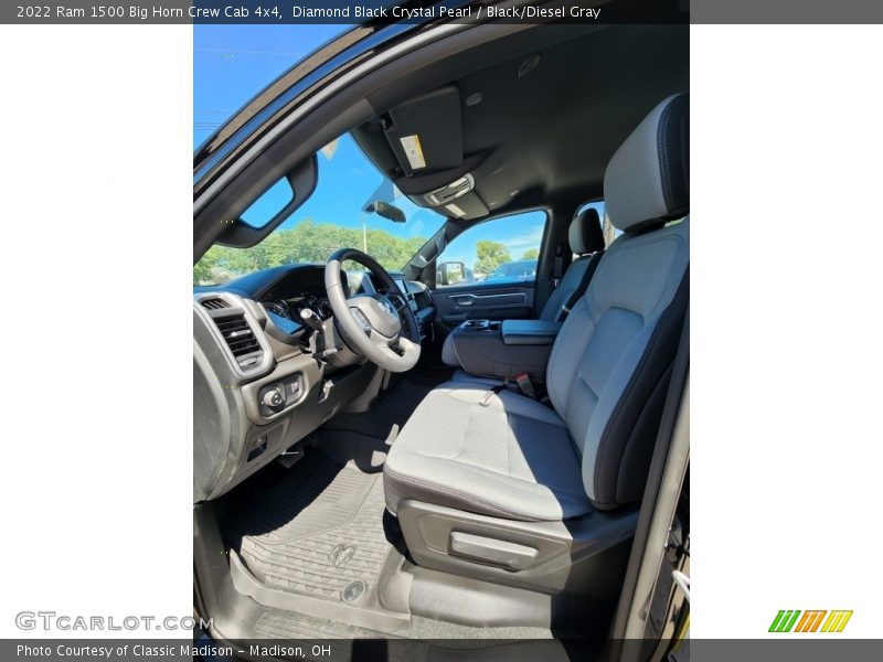 Diamond Black Crystal Pearl / Black/Diesel Gray 2022 Ram 1500 Big Horn Crew Cab 4x4