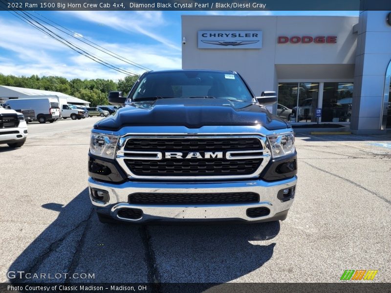 Diamond Black Crystal Pearl / Black/Diesel Gray 2022 Ram 1500 Big Horn Crew Cab 4x4
