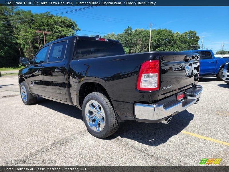 Diamond Black Crystal Pearl / Black/Diesel Gray 2022 Ram 1500 Big Horn Crew Cab 4x4
