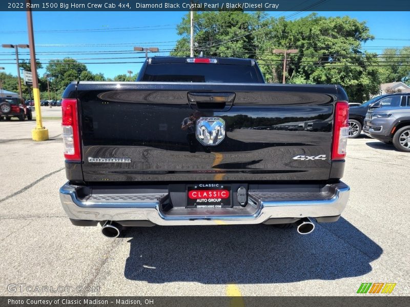 Diamond Black Crystal Pearl / Black/Diesel Gray 2022 Ram 1500 Big Horn Crew Cab 4x4