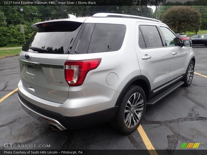 Ingot Silver / Ebony Black 2017 Ford Explorer Platinum 4WD