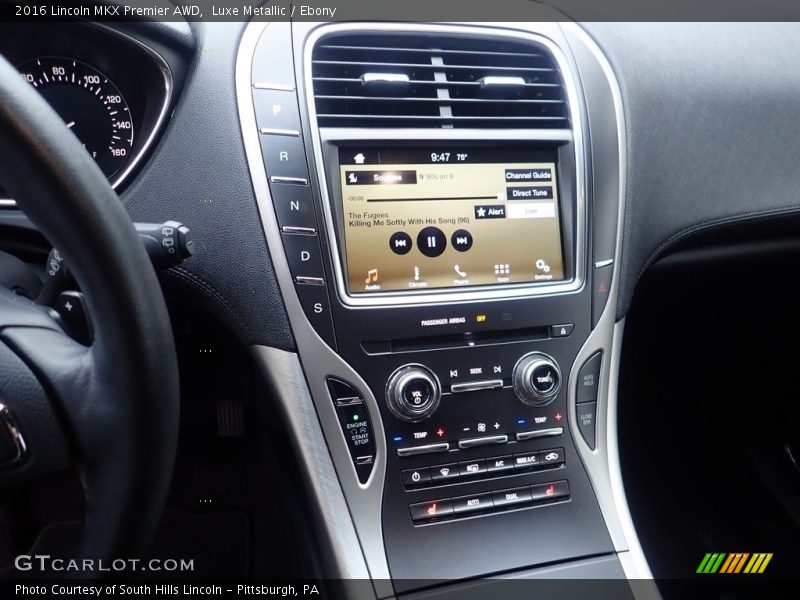 Controls of 2016 MKX Premier AWD