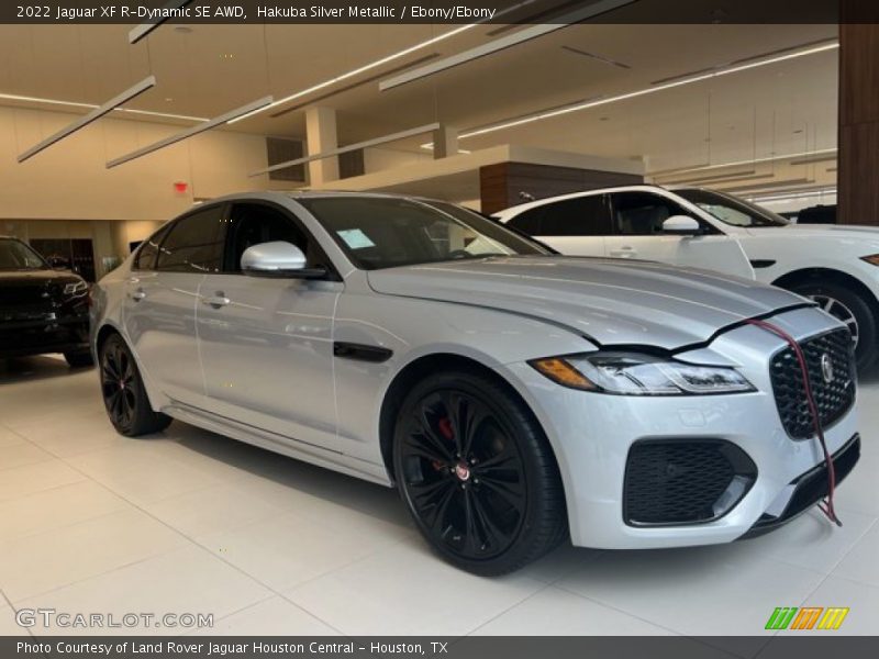 Hakuba Silver Metallic / Ebony/Ebony 2022 Jaguar XF R-Dynamic SE AWD