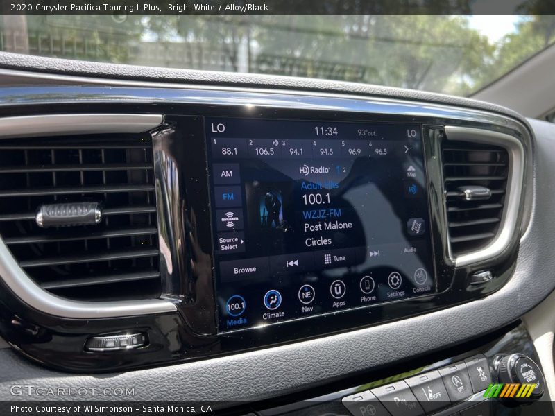 Bright White / Alloy/Black 2020 Chrysler Pacifica Touring L Plus