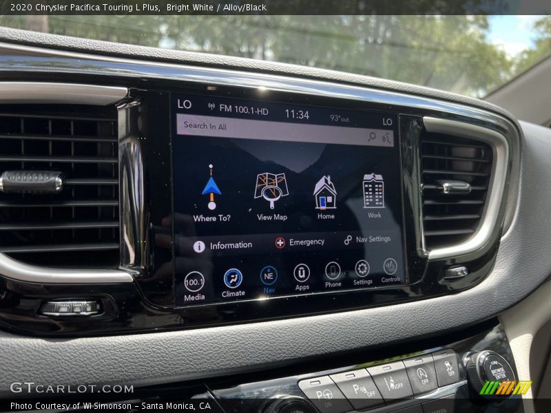 Bright White / Alloy/Black 2020 Chrysler Pacifica Touring L Plus