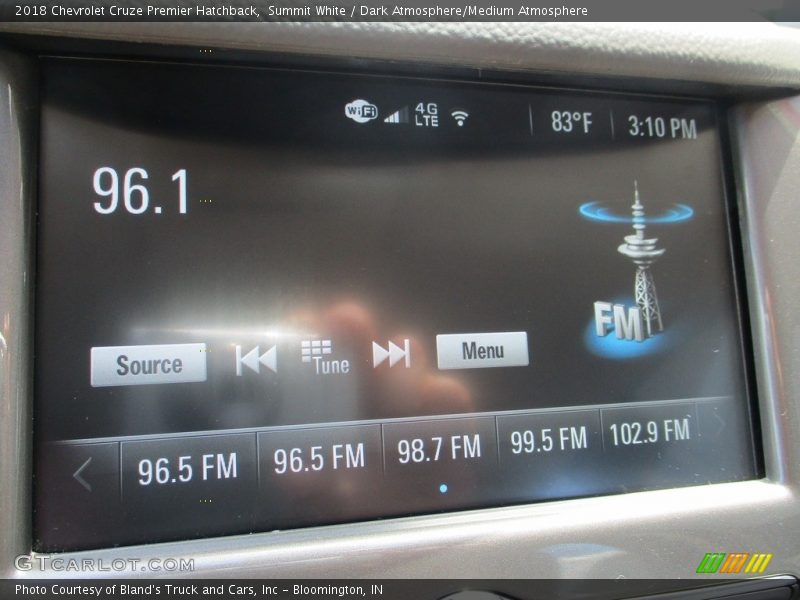 Audio System of 2018 Cruze Premier Hatchback