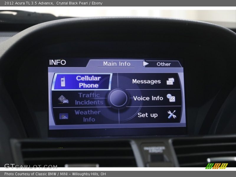 Crystal Black Pearl / Ebony 2012 Acura TL 3.5 Advance