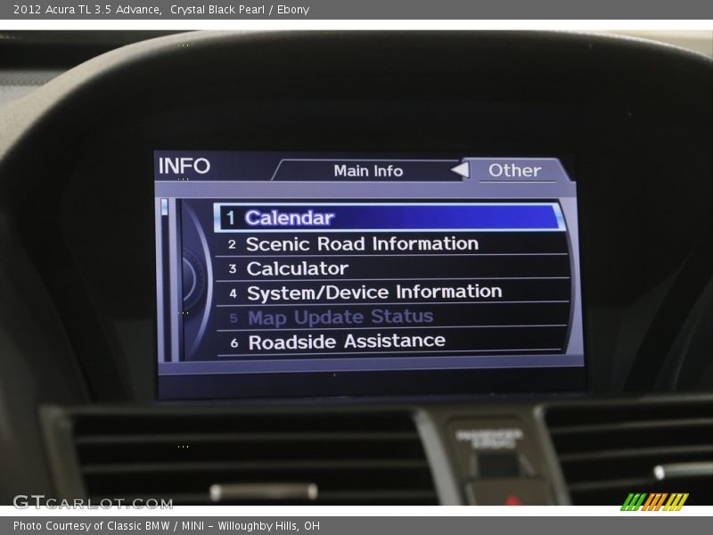 Crystal Black Pearl / Ebony 2012 Acura TL 3.5 Advance