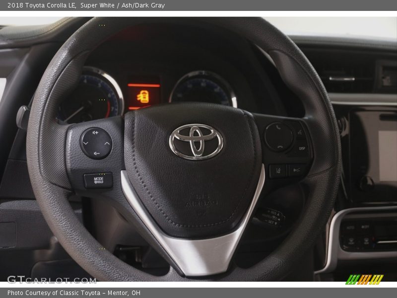 Super White / Ash/Dark Gray 2018 Toyota Corolla LE