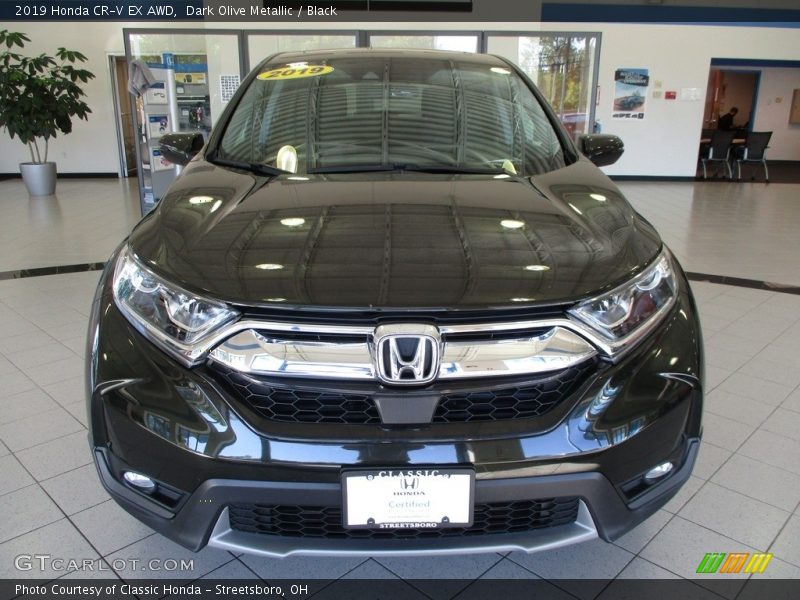 Dark Olive Metallic / Black 2019 Honda CR-V EX AWD