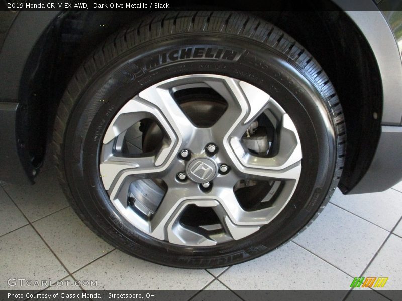 Dark Olive Metallic / Black 2019 Honda CR-V EX AWD