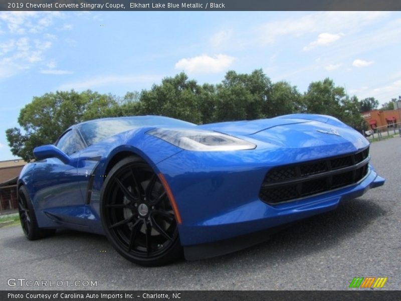 Elkhart Lake Blue Metallic / Black 2019 Chevrolet Corvette Stingray Coupe