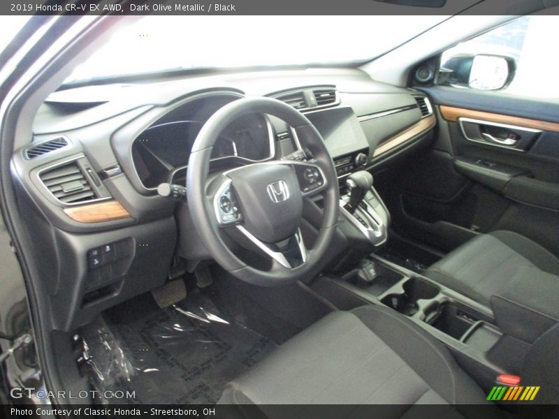 Dark Olive Metallic / Black 2019 Honda CR-V EX AWD
