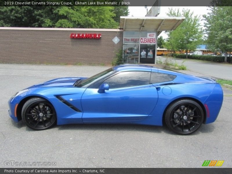 Elkhart Lake Blue Metallic / Black 2019 Chevrolet Corvette Stingray Coupe