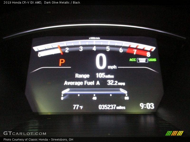 Dark Olive Metallic / Black 2019 Honda CR-V EX AWD