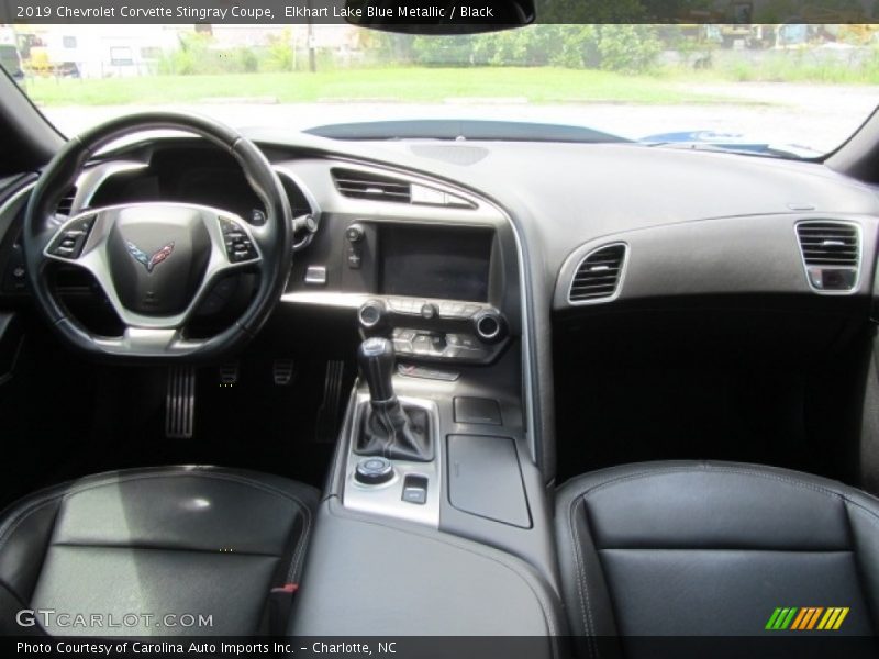 Elkhart Lake Blue Metallic / Black 2019 Chevrolet Corvette Stingray Coupe
