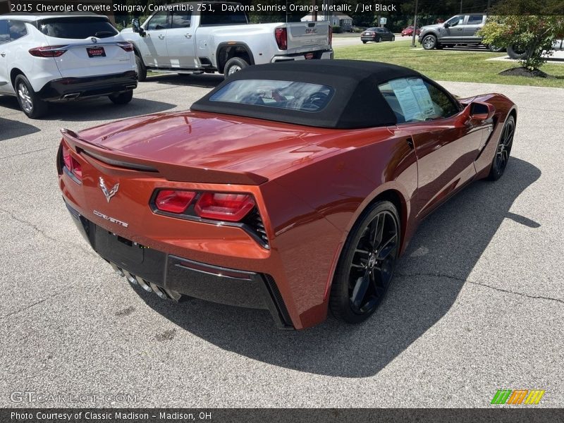 Daytona Sunrise Orange Metallic / Jet Black 2015 Chevrolet Corvette Stingray Convertible Z51