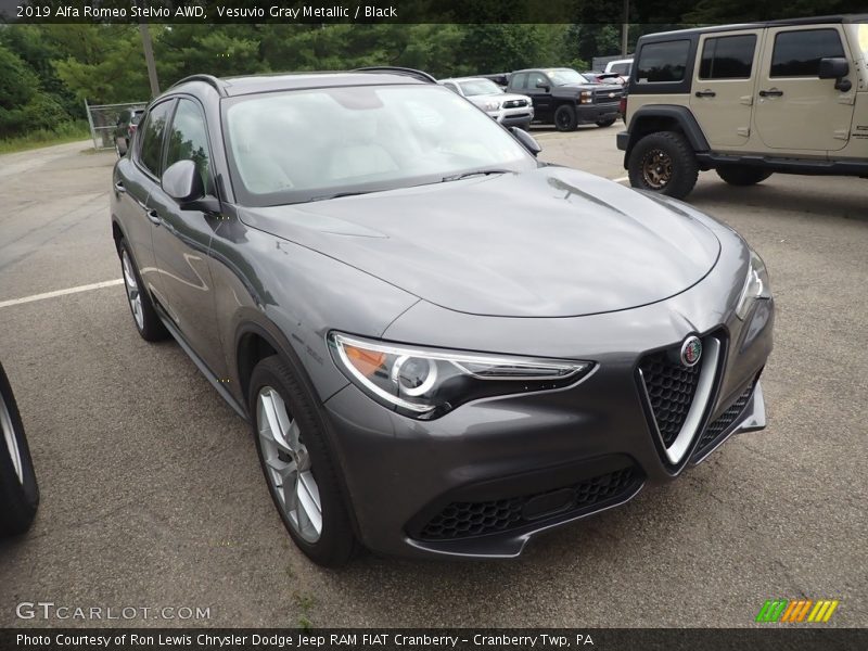 Vesuvio Gray Metallic / Black 2019 Alfa Romeo Stelvio AWD