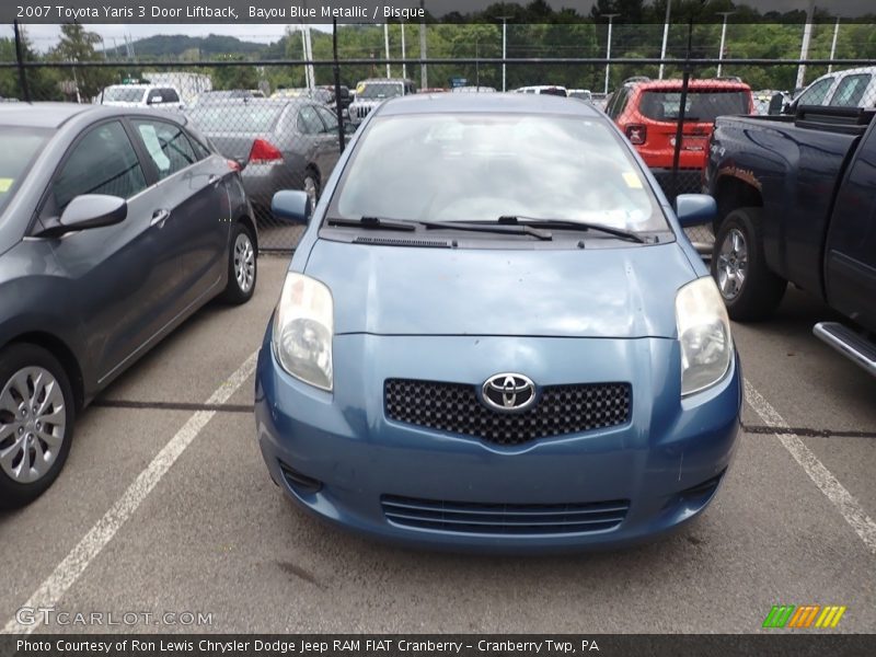 Bayou Blue Metallic / Bisque 2007 Toyota Yaris 3 Door Liftback