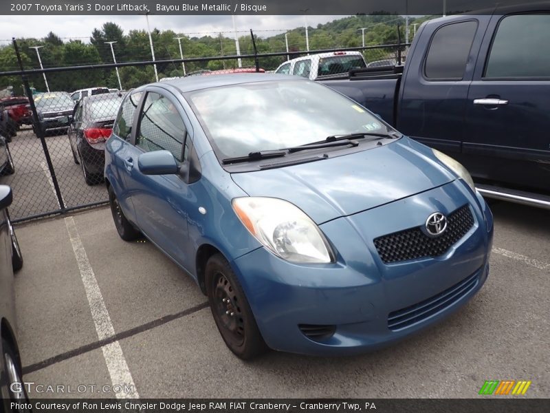 Bayou Blue Metallic / Bisque 2007 Toyota Yaris 3 Door Liftback