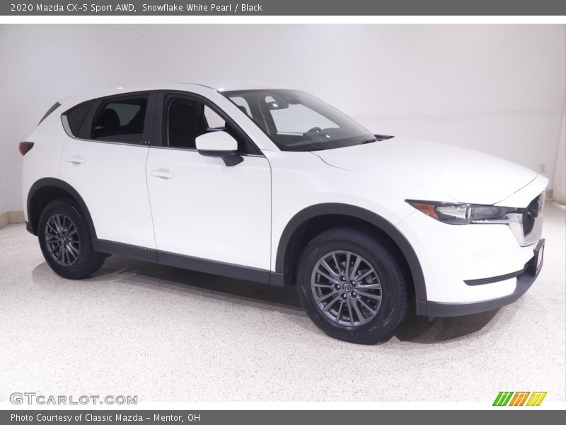 Snowflake White Pearl / Black 2020 Mazda CX-5 Sport AWD