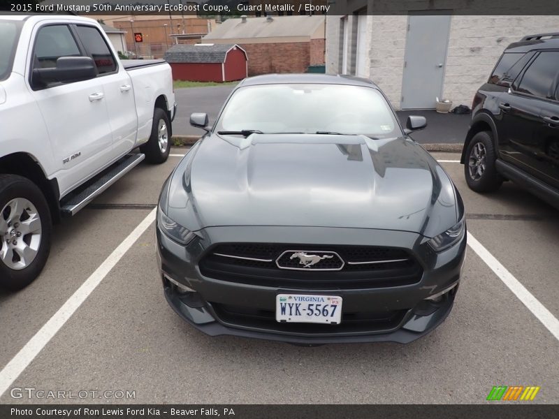 Guard Metallic / Ebony 2015 Ford Mustang 50th Anniversary EcoBoost Coupe
