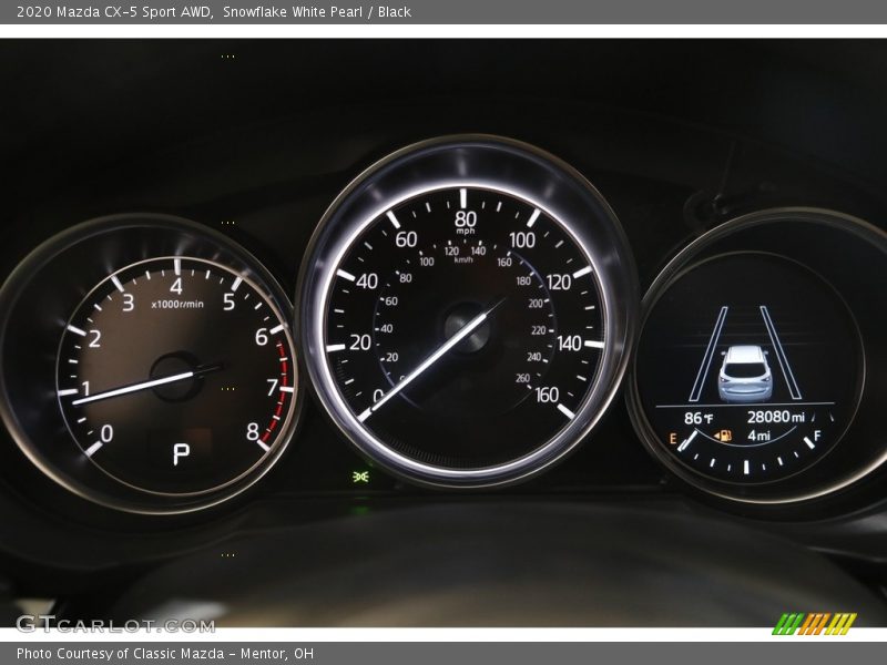 Snowflake White Pearl / Black 2020 Mazda CX-5 Sport AWD