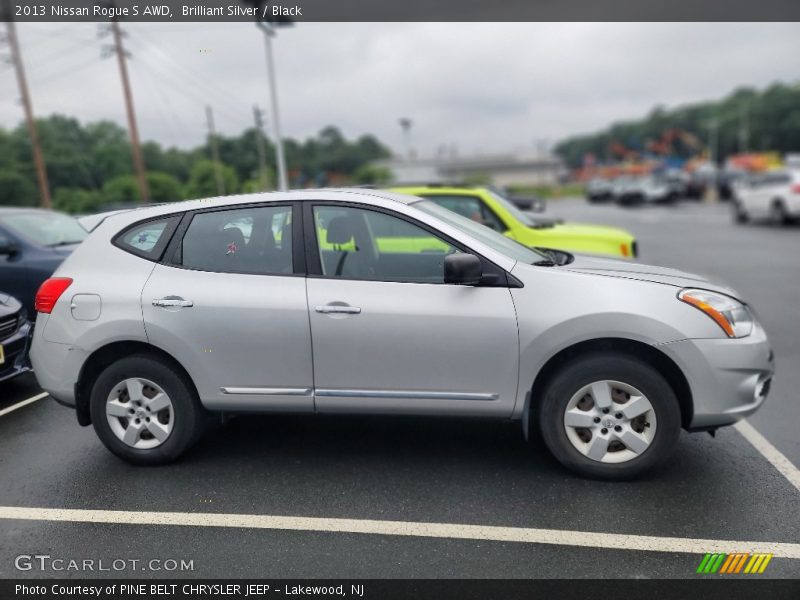 Brilliant Silver / Black 2013 Nissan Rogue S AWD