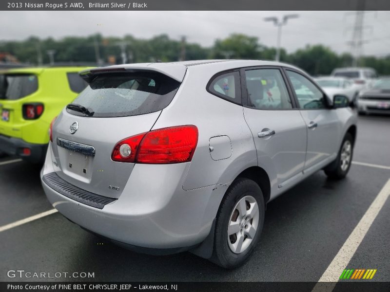 Brilliant Silver / Black 2013 Nissan Rogue S AWD