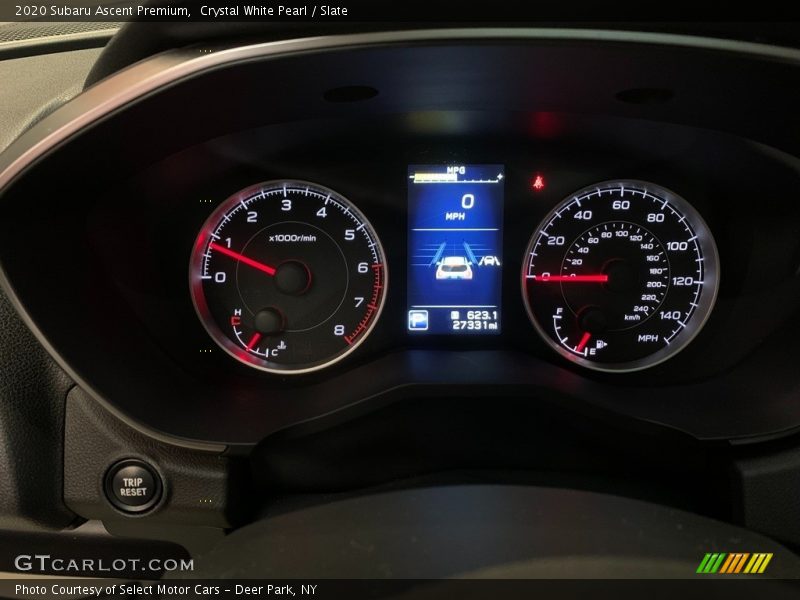 Crystal White Pearl / Slate 2020 Subaru Ascent Premium