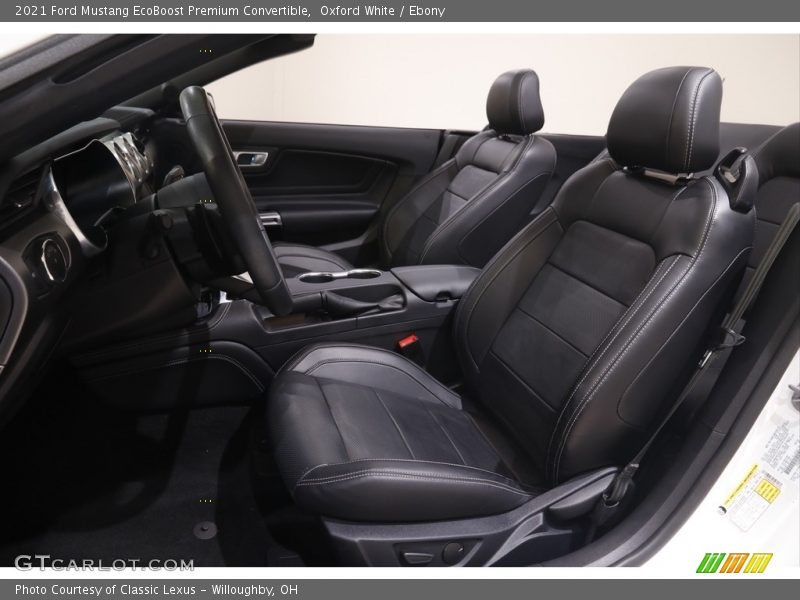 Front Seat of 2021 Mustang EcoBoost Premium Convertible