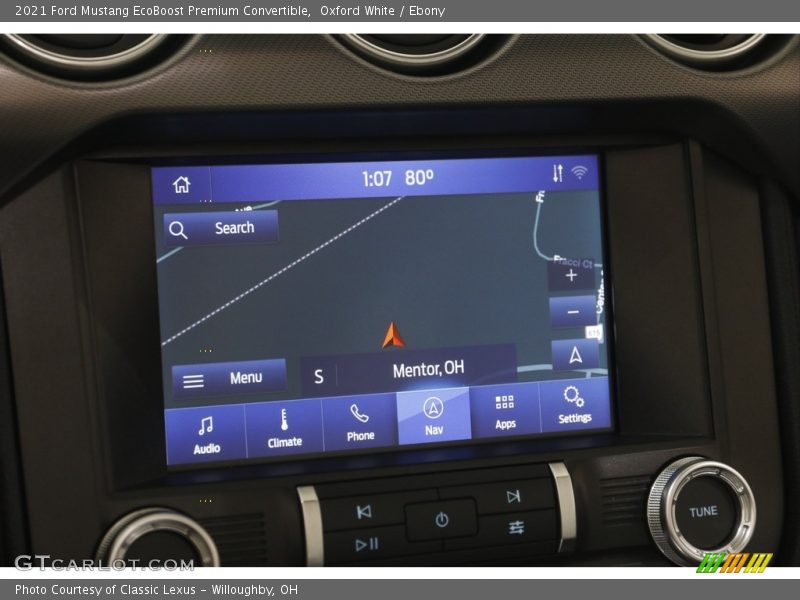 Navigation of 2021 Mustang EcoBoost Premium Convertible