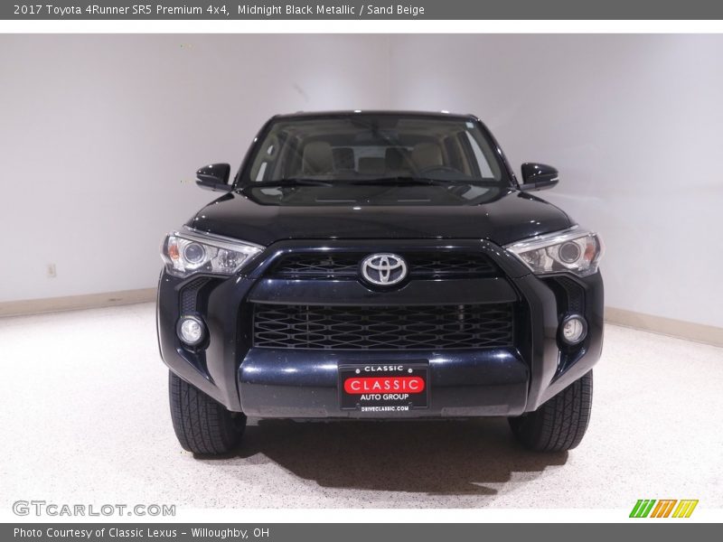 Midnight Black Metallic / Sand Beige 2017 Toyota 4Runner SR5 Premium 4x4