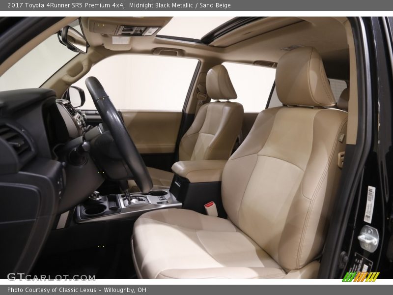 Midnight Black Metallic / Sand Beige 2017 Toyota 4Runner SR5 Premium 4x4