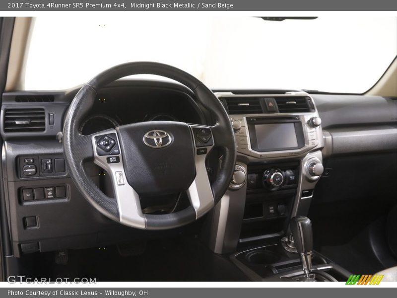 Midnight Black Metallic / Sand Beige 2017 Toyota 4Runner SR5 Premium 4x4
