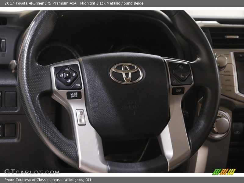 Midnight Black Metallic / Sand Beige 2017 Toyota 4Runner SR5 Premium 4x4