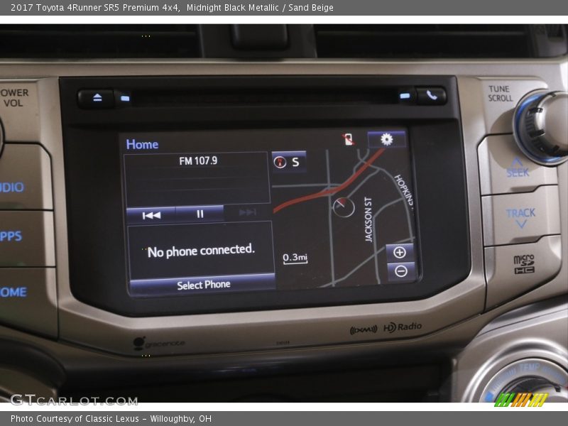 Midnight Black Metallic / Sand Beige 2017 Toyota 4Runner SR5 Premium 4x4
