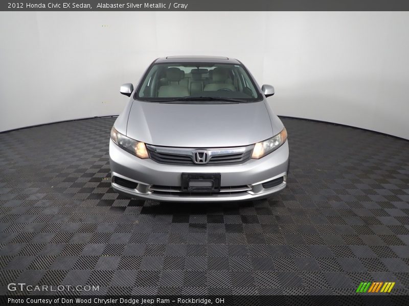 Alabaster Silver Metallic / Gray 2012 Honda Civic EX Sedan