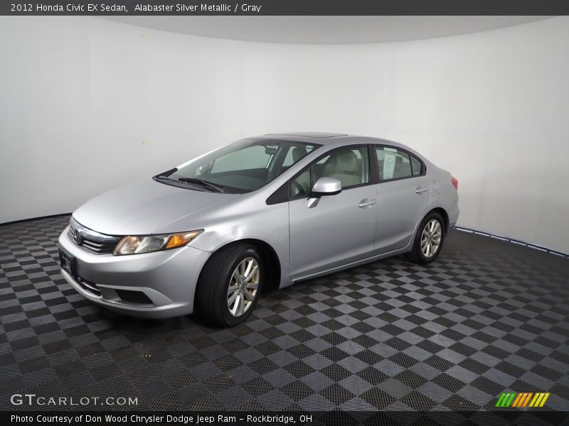Alabaster Silver Metallic / Gray 2012 Honda Civic EX Sedan