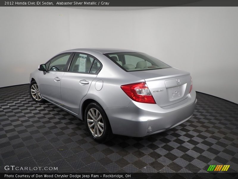 Alabaster Silver Metallic / Gray 2012 Honda Civic EX Sedan